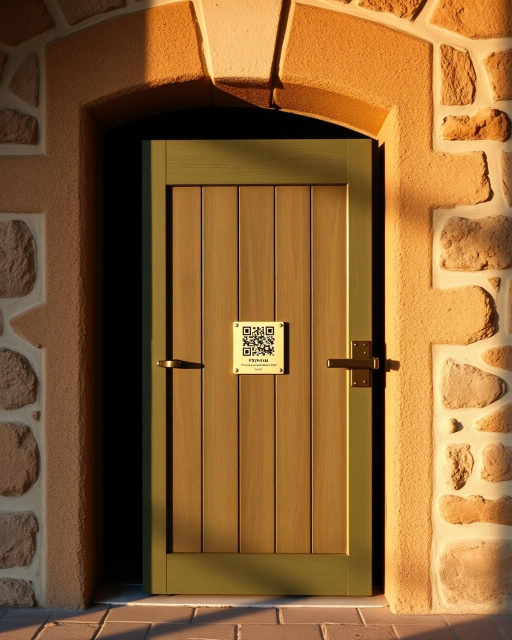 Le QR Or LUMEQUIS fixé sur la porte d'un box en bois